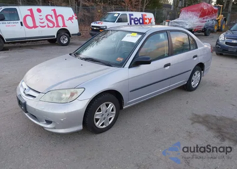 2005 Honda Civic Vp from USA, damaged, VIN 1HGES16335L004607